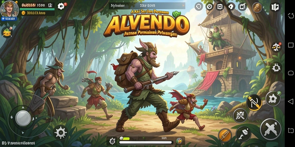 Menampilkan gameplay aksi yang seru dan mendebarkan dalam ALVENDO.