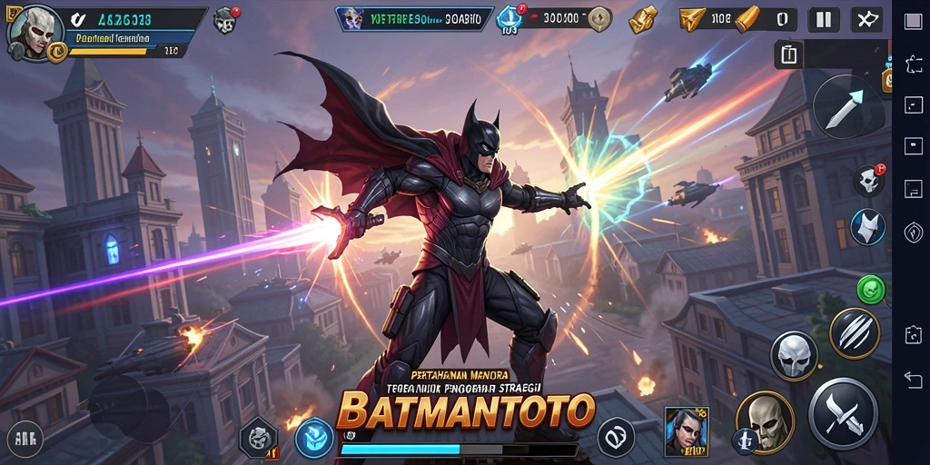 Tampilan gameplay BATMANTOTO yang menakjubkan dalam pertahanan menara.