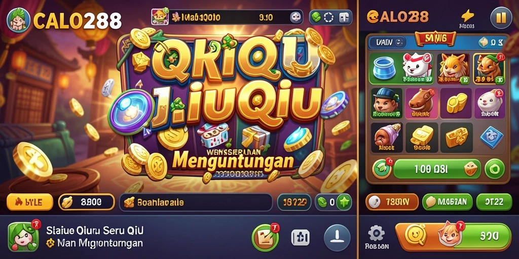Tampilan seru gameplay QiuQiu di CALO288.