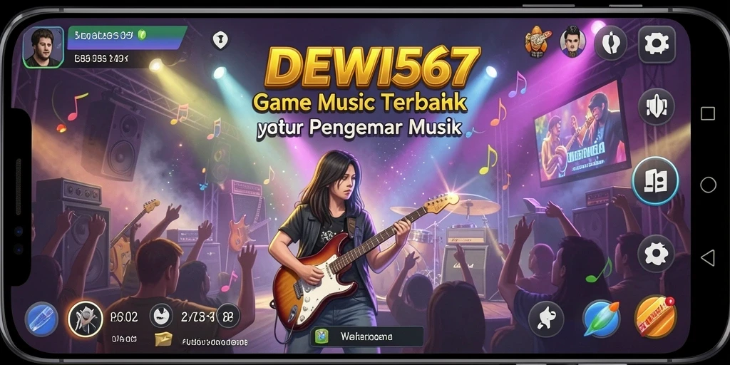 Tampilan gameplay yang menarik di DEWI567 dengan berbagai lagu untuk dimainkan.
