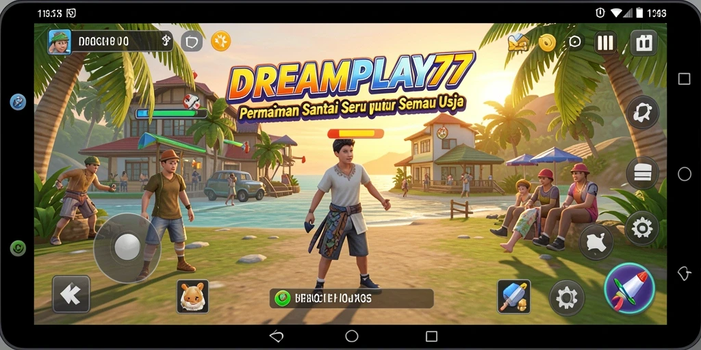 Tampilan gameplay penuh warna dan menarik dari DREAMPLAY77.