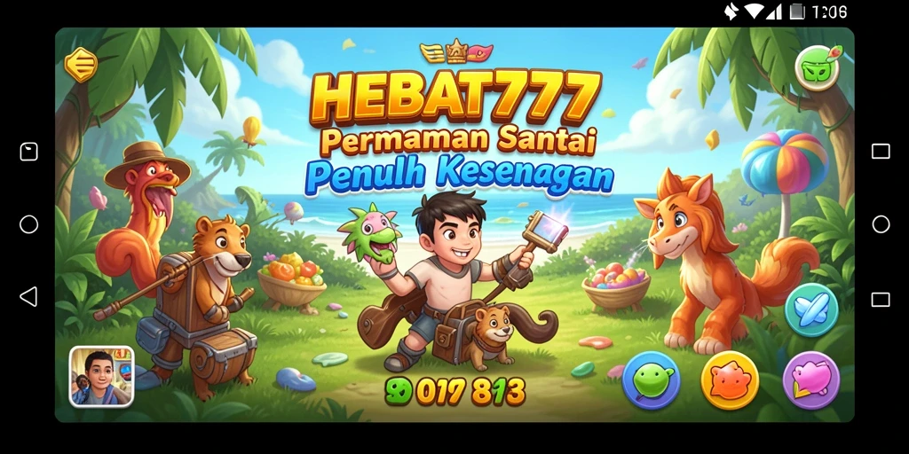 Tampilan menawan dari gameplay santai HEBAT777.