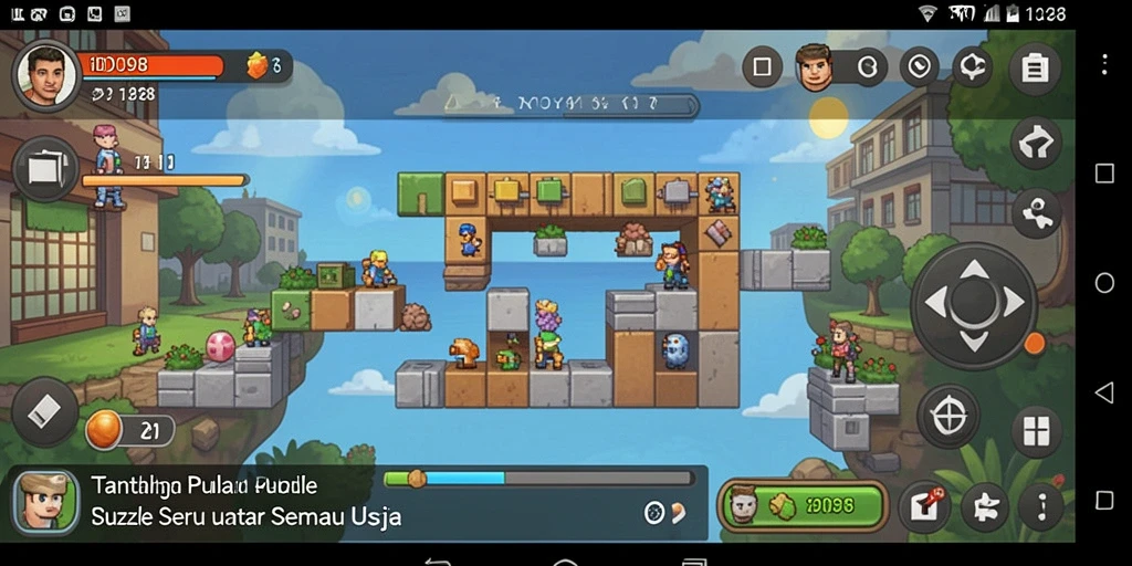 Tampilan gameplay ID098 dengan teka-teki yang menarik dan colorful.