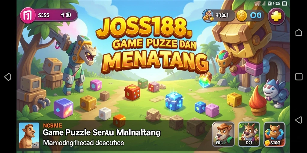 Tampilan gameplay JOSS188 yang penuh warna dan menantang.