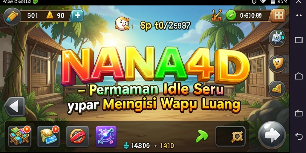 Tampilan gameplay NANA4D yang menarik dengan karakter yang bergerak otomatis.