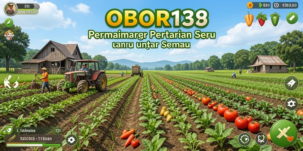 Tampilan screenshot menampilkan kehidupan pertanian yang menarik di OBOR138.