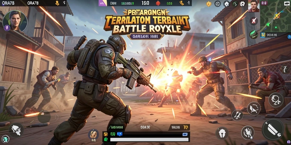 Gameplay seru dalam ORA78 menunjukkan aksi Battle Royale yang mendebarkan.