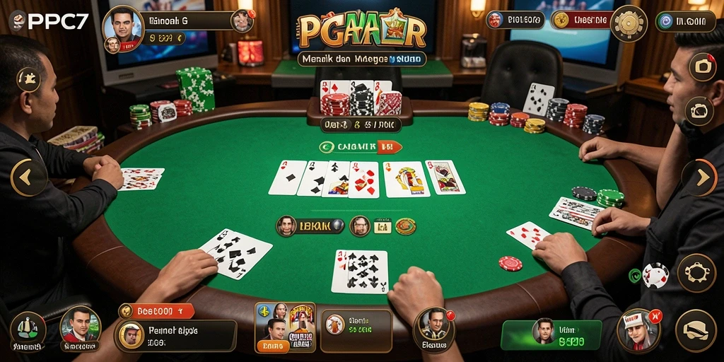 Tampilan screenshot gameplay Poker yang seru dan interaktif.
