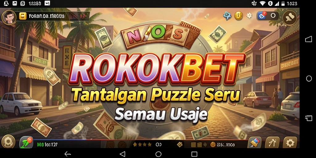 Tampilan gameplay ROKOKBET yang menantang dan penuh warna.