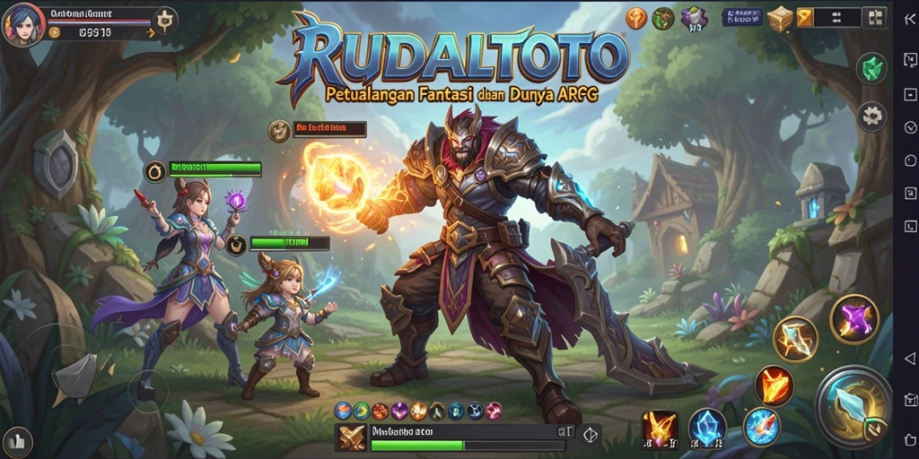 Tampilan gameplay <strong>RUDALTOTO</strong> dengan pertarungan seru dan grafis yang menawan.