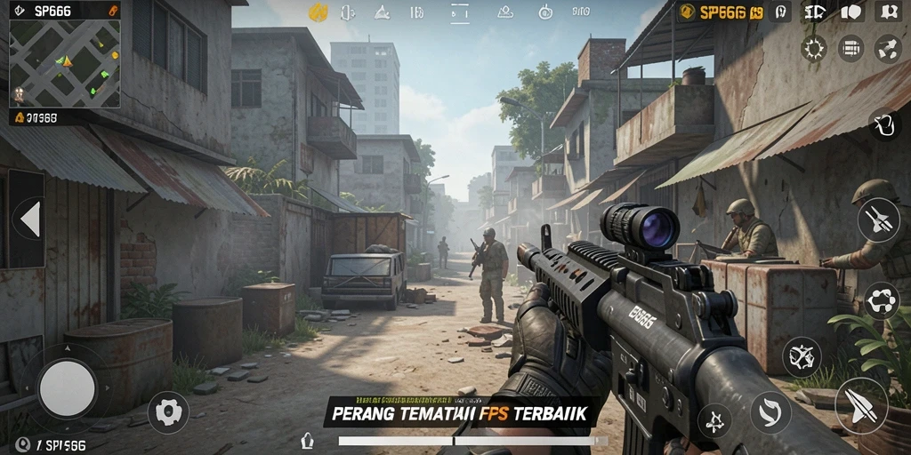 Gambaran nyata dari pertempuran dalam gameplay SP666
