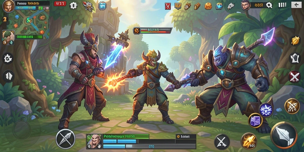 Tampilan gameplay V21 dengan aksi petualangan yang seru.